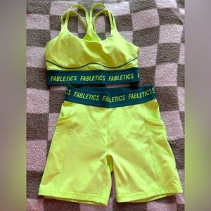 Super cute green Fabletics set!